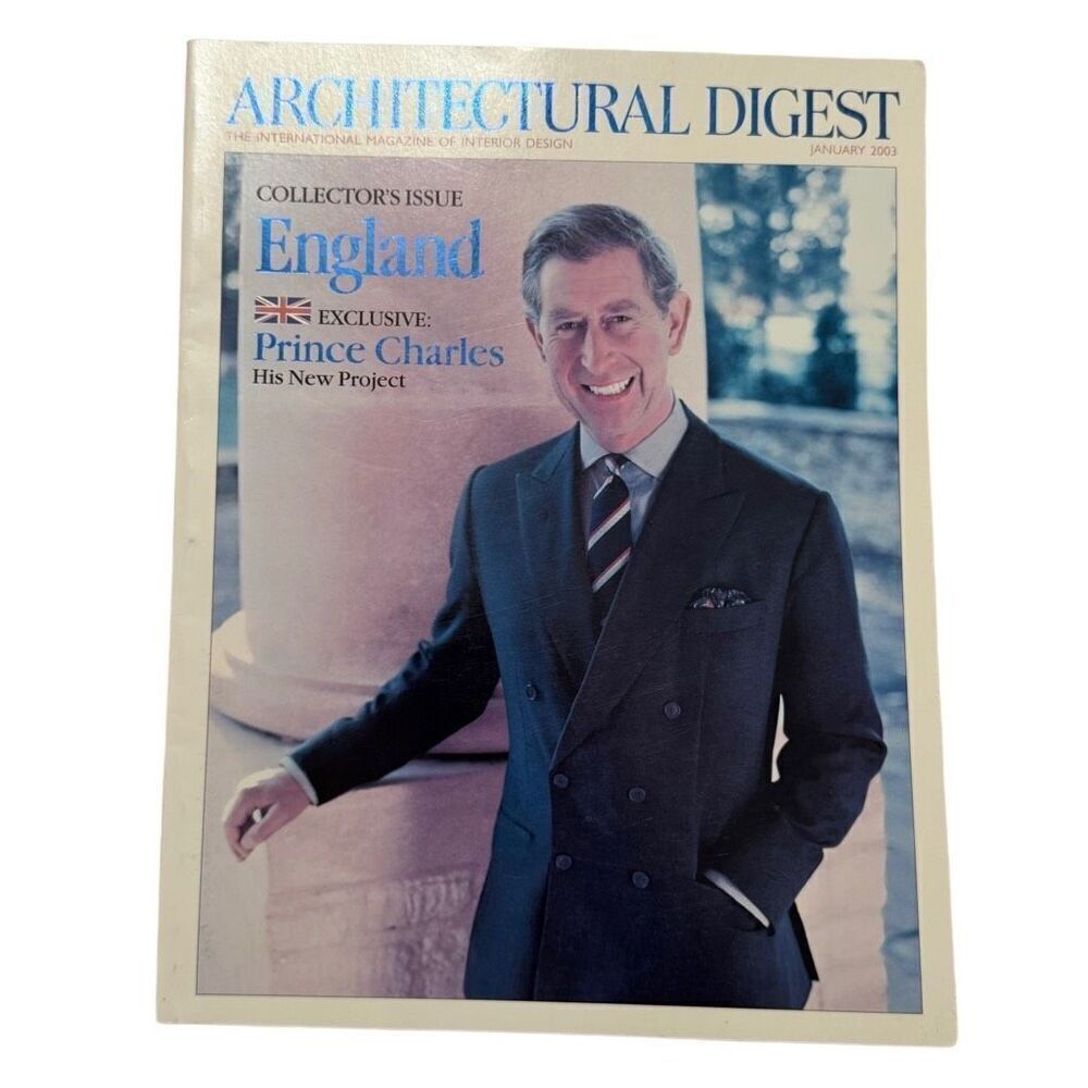 “ARCHITECTURAL DIGEST”MAGAZINE JANUARY 2003- ~ PRINCE CHARLES Collector Issue